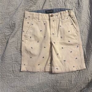 Nautica  Cream Shorts with Anchor Pattern